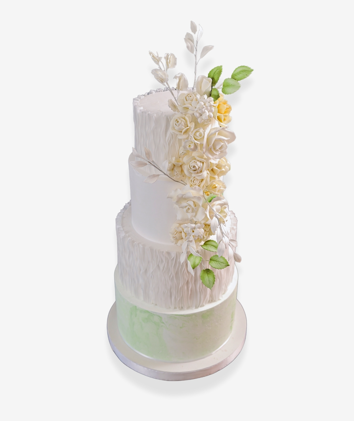 Striped Elegance Four-Tier